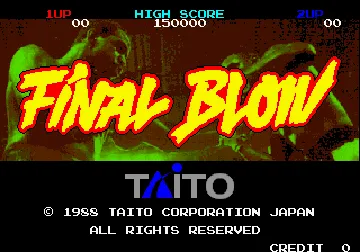 Final Blow (Japan) screen shot title